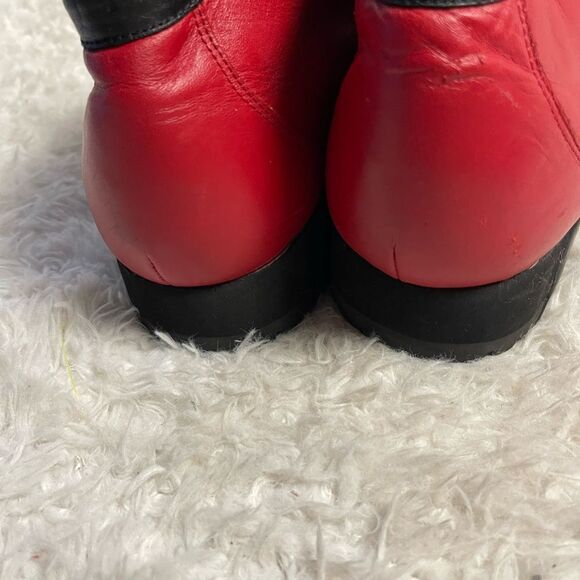Buffalino B-Boots Men\'s Leather Red & black trim lace up boots rubber soles SZ11 main image 10